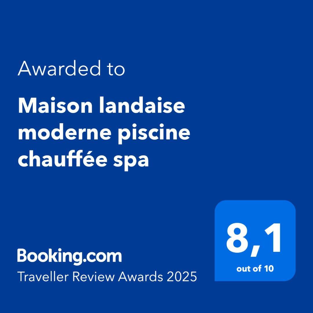 Maison landaise moderne piscine chauffée spa Lit-et-Mixe Extérieur photo